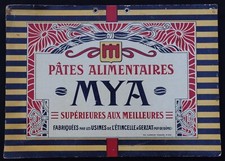 Anicien carton publicitaire Pâtes alimentaires MYA Gerzat Puy-de-Dôme 35x25cm