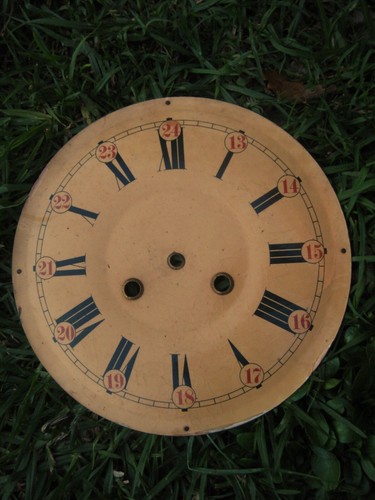 Ancien cadran jaune horloge - jaune,