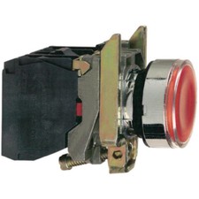 Bouton poussoir lumineux rouge