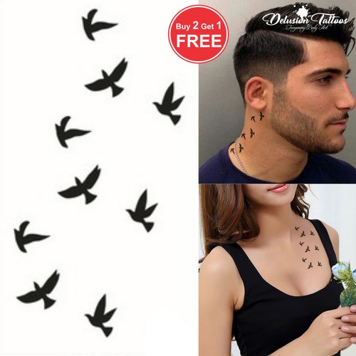 Noir hirondelles tatouage - noir,