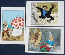 LOT de 3 CARTES POSTALES 10x15cm- NEUVES - HERGE TINTIN