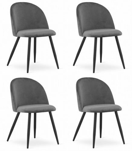 Fauteuil bello velours - fauteuil, gris