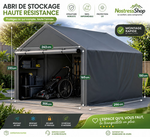 Abri jardin extérieur 240cm - abri,