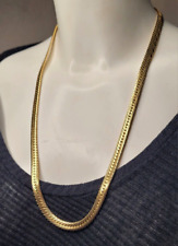 GIVENCHY LARGE SAUTOIR MAILLE SERPENT doré et signé  70/80s design