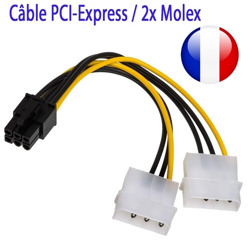 Câble alimentation molex - d'alimentation, 2x