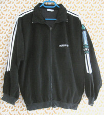 Veste Adidas One World Noir Blanc Vintage velour Jacket 80'S retro - 186 / XL