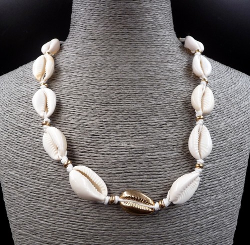 Collier bohème coquillages - collier,