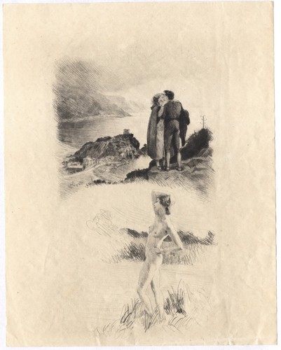 1947 gravure eau - 1947, dessin