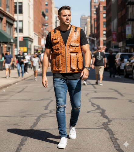 Men mcm brown leather - men’s,
