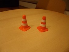 2 x Cônes Chantier plastique dur Playmobil