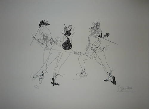 Boucheix lithographie signée - boucheix,