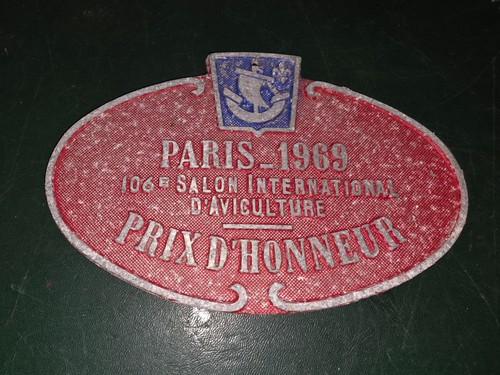 Plaque alu paris 1969 106e - plaque,
