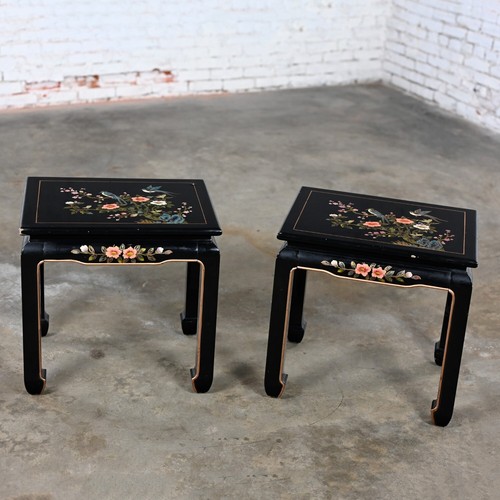 Distressed chinoiserie pair - chinoiserie,