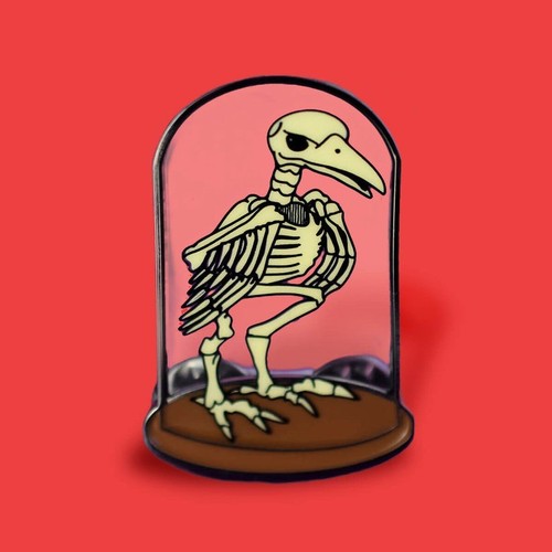 Crow oiseau squelette revers - crow,