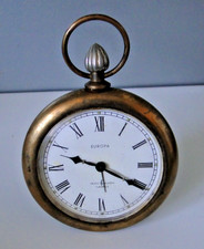 Réveil ancien EUROPA music et alarme 7 jewels mécanique boitier doré à réparer