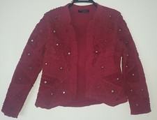 Zara W&B Collection - veste ethnique avec miroirs - taille M - couleur Bordeaux