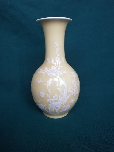 Vase chinois porcelaine jaune - vase,