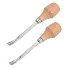 Bois Couteau 9mm Chrome Demi-Sculpture Outil 130mm Longueur Bois Poignée 2pcs