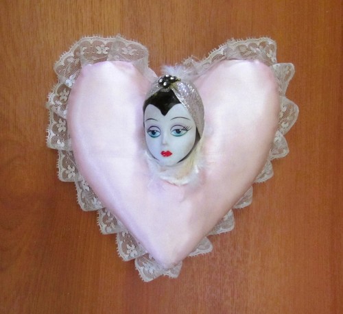 Ancien petit coussin dentelle - ancien,