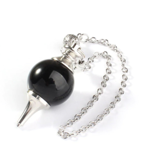 Amulette pendule onyx noir - , de