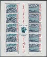 MONACO bloc  37 ** MNH Europa 1987 stade Louis II et piscine olympique (CV 31 €)