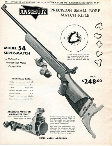 1957 print anschutz 54 - print, ad