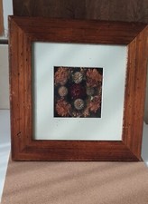 Cadre en bois fleur séchées