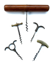 TIRE BOUCHON LOT 5 BRONZE SACACORCHOS CORKSCREW CAVATAPPI KORKENZIEHER