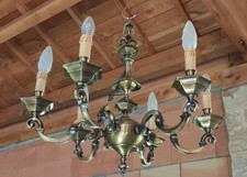 Lustre En bronze 6 Branches Tbe