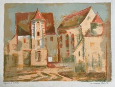 Suzanne TOURTE. Lithographie originale, couleurs