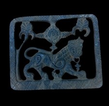 ANCIENNE TABLE DE CARRELAGE EN PIERRE ANIMALE DU PROCHE ORIENTAL