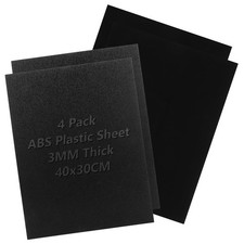 Lot de 4 Plaques ABS Noir