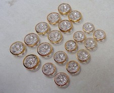 Lot de 20 Boutons anciens en verre - Mercerie vintage