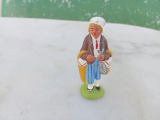 SANTON E.RICARD  ANCIEN...TERRE CUITE...PORTEUR D EAU PAYSANS HAUT 85 MM