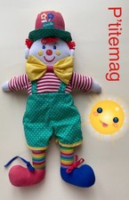Doudou peluche poupée clown - doudou,