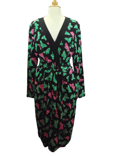Robe portefeuille crêpe de - portefeuille, en