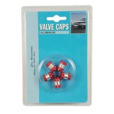 5 EMBOUT BOUCHON DE VALVE ROUGE CHROME RENAULT  NEUF