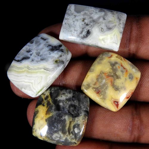 Lot cabochon coussin agate