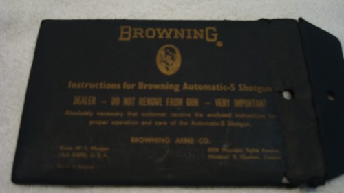 Browning auto shotgun maual - browning,