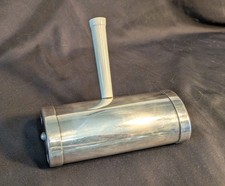 Ramasse Miettes en métal argenté, manche en plastique dur, Rouleau, Vintage