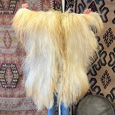 Tapis naturel en peau de chèvre angora peau de chèvre poils longs peau de chè...