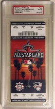 2010 Baseball All-Star Game Full Ticket - PSA 8