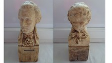 ANCIEN BUSTE STATUE  MOZART EN PLATRE