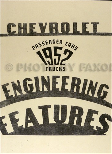 1952 chevrolet ingénierie - 1952,