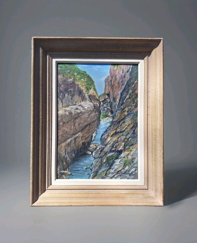 Antique oil painting landscape