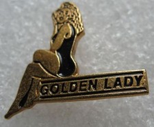 Pin's Body Bas Collant GOLDEN LADY avec une Pin'up #E2
