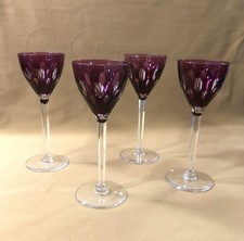 1 verre à vin du Rhin cristal doublé VAL SAINT LAMBERT modèle NESTOR HAMLET