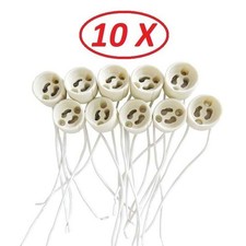Lot de 10 Douilles Culot GU10 pour Ampoule Halogène ou Led