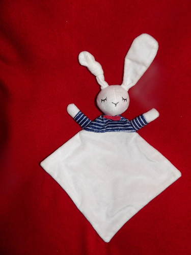 Doudou plat anneau - anneau, lapin