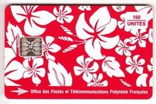 POLYNESIE TELECARTE / PHONECARD .. PF19 150U SC5 PAREO ROUGE GE00478 PUCE C.50€